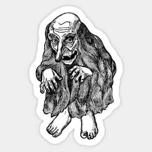 Scary brownie or goblin Sticker